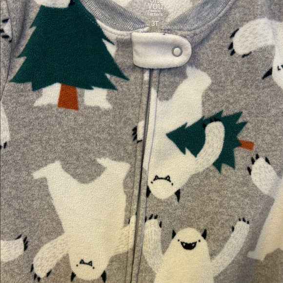 Cozy Gray and Green Kids One Piece 3T - Picture 2 of 4